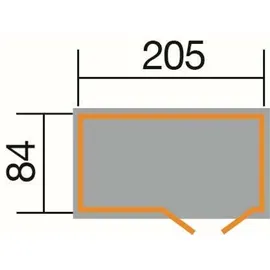 Weka Mehrzweckbox, Fahrrad- und Mülltonnenbox, natur, 219 x 100 x 151 cm