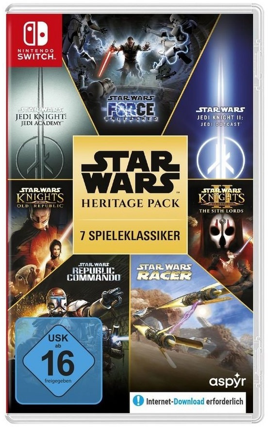 Star Wars Heritage Pack Nintendo Switch, 7 Spiele (5 auf Cartridge, 2 als Download)