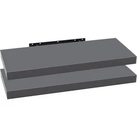 Woltu Bücherregal 60 x 22,9 x 3,8 cm Dunkelgrau