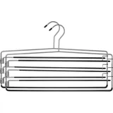 USTECH Hosenbügel mit 4 Ebenen, mehrstöckiger Schaukelbügel mit Schaumstoffpolsterung und abnehmbarem Arm, Aufbewahrungs-Organizer, 2 Stück