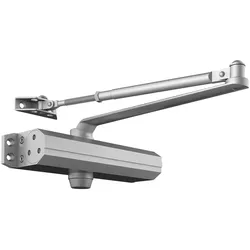 VEVOR Türschließer automatischer Torschließer für gewerbliche oder private Nutzung für Türgewichte bis 120 kg Stangentürschließer mit hydraulischem Puffer Gehäuse aus Aluminiumguss Silber