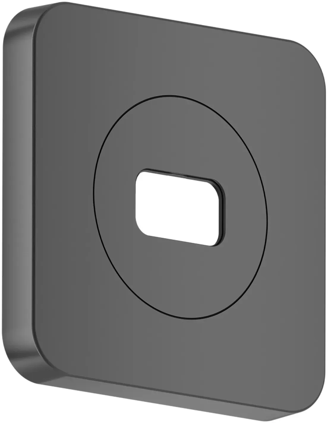Axor ShowerSphere Rosette 120/120 softsquare Polished Black Chrome - Polished Black Chrome