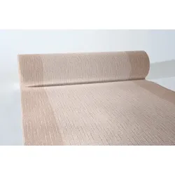 MANK Tischläufer Airlaid Stockholm in Hellbraun, 40 cm x 24 m , 1 Stück - Leinenoptik Struktur