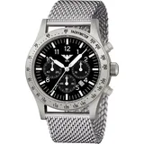 KHS Platoon Solar Chronograph Stahl Meshband