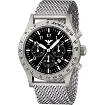 KHS Platoon Solar Chronograph Stahl Meshband