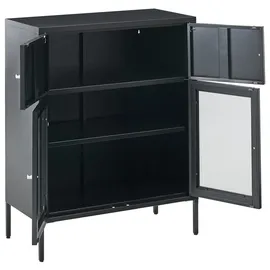 Beliani Vitrine Esholt 80 x 40 x 102 cm Schwarz