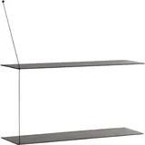 Woud Wandregal 120 x 22 x 80 cm Schwarz