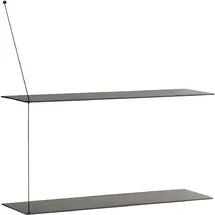 Woud Wandregal 120 x 22 x 80 cm Schwarz