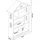 [en.casa] Kinderregal 83 x 106,5 x 30 cm Holzwerkstoff rosa weiß