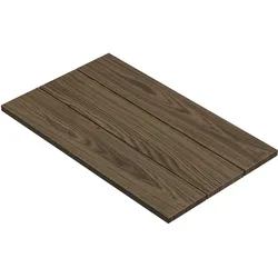 TEAK DESIGN | Bistro Außen Tischplatte | Fichte Holz | 120 x 70 x 3,5cm | Walnuß | Rechteckig