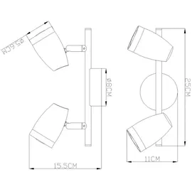 GLOBO Strahler 2-flg. (56109-2)