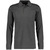 RAGMAN Poloshirt RAGMAN, Herren, Gr. M, grau (grau, melange, 194), Baumwollmischung, regular fit, ohne Ausschnitt, Shirts