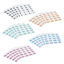 WOLF & APPENZELLER Klebenummern schwarz 20,0 x 24,0 mm, 100 Etiketten