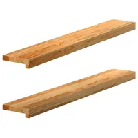 VidaXL Fensterbänke 2 Stk. Hellbraun 100x15x2 cm Massivholz Eiche