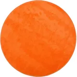 Gözze Badematte Badteppich Premium Microfaser rutschfest Rio, 100% Microfaser, rund orange rund | 110 cm x 110 cm