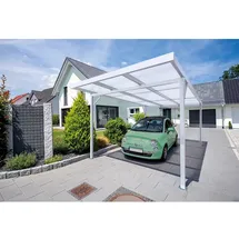 Gutta Carport Premium 3,09 x 5,62 m anthrazit inkl. Seitenwand und Regenrinne