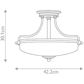 Elstead Lighting Griffin 3-fach Antikes Nickel