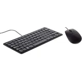 Raspberry Pi® Desktop Kit USB Tastatur, Maus-Set Deutsch, QWERTZ Schwarz