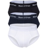 Marc O'Polo Marc O Polo Herren Slip 3er Pack - Brief, Unterwäsche, Organic Stretch, einfarbig Schwarz/Navy/Weiß XL
