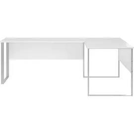 bega office Amanda Eckschreibtisch in Weiß - Moderner Bürotisch Computertisch in L-Form für Ihr Home-Office - 223 x 77 x 73 cm (B/H/T)