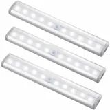 Bewegungsmelder-innenleuchte, 10 Led-bewegungsmelder-schrankleuchte, Magnetisch, Batteriebetrieben, Kabellose Klebe-nachtlichtleiste Für Schrank Und Küche