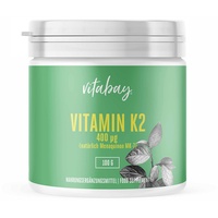 Vitabay Vitamin K2 400 mcg • 100g veganes Pulver • Hochdosiert • Mit D-Mannose • 365 Portionen
