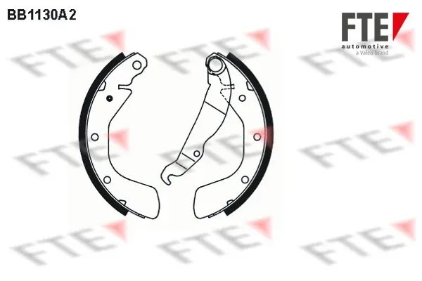 FTE Bremsbackensatz 9100020 Hinterachse für Opel CHEVROLET Vaughall