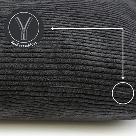 Andiamo Kissen Emy 30 x 50 cm Schwarz