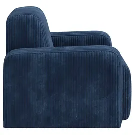 vidaXL Sessel Marineblau Cord 72 x 71 x 70 cm Blau mit Rollen