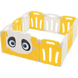 joyz Laufgitter, Gelb, Kunststoff, Quadratisch, 120x53x120 cm, Babymöbel, Laufstall Baby