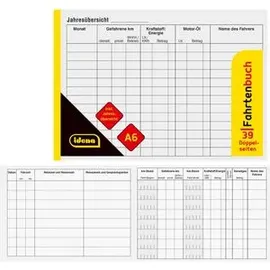 IDENA Fahrtenbuch DIN A6 40 Blatt