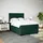 vidaXL Boxspringbett mit Matratze Dunkelgrün 140x200 cm Samt