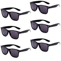 6 Stücke Neon Sonnenbrille Set Herren Unisex Bunte Sonnenbrillen Coole Retro Lustige Brillen Party für Herren Damen