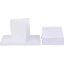 Craft UK Limited Crafts UK 996 4 x 4 Zoll Karte und Umschlag mit 50 Stück - Weiß