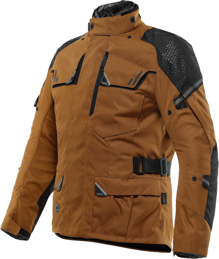 Dainese Ladakh 3L D-Dry Motorfiets textiel jas, zwart-bruin, 60