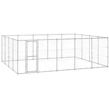 vidaXL Outdoor-hundezwinger Verzinkter Stahl 24,2 m2
