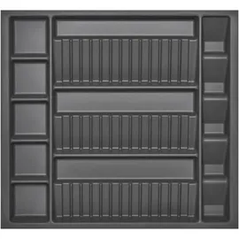 SOTech ORGA-BOX I Multi-Gewürzdoseneinsatz 513 x 473 x mm Oriongrau mit Antiruschbeschichtung Multi-gewürzglaseinsatz Für Tandembox Antaro / Intivo, Modernbox 60er Schrank Schubladeneinsatz