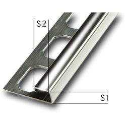 Quadratprofil / Ecken Edelstahl - glänzend | Innen-/Aussenecke Vollmaterial Edelstahl - 7,0 mm
