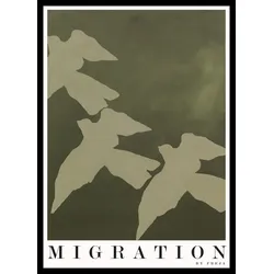 Kunstdruck MIGRATION - bunt - LBH 50x70x2 cm