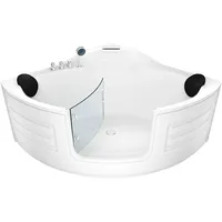 AcquaVapore Badewanne mit Tür Eckbadewanne 150 x 150 cm (S70-TH)