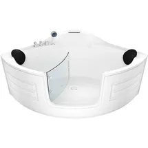 AcquaVapore Badewanne mit Tür Eckbadewanne 150 x 150 cm (S70-TH)