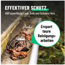 greate greate. Laubschutznetz 2x Dachrinnen Laubschutz Edelstahl 87 bis 100mm - Fallrohrschutz (2-St)