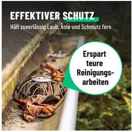 greate greate. Laubschutznetz 2x Dachrinnen Laubschutz Edelstahl 87 bis 100mm - Fallrohrschutz (2-St)