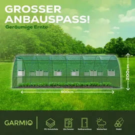 garmio Carini Foliengewächshaus Grün 6x3 m2