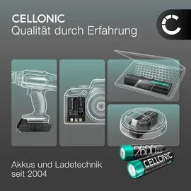 Zafferano CELLONIC, Akku für Taschenlampe kompatibel mit Zafferano Pina Pro, Push up, Home (2600mAh, 3.7V) Ersatzakku BAT04701906701900