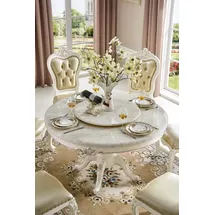 JV Möbel Luxus Möbel Stuhl Set 6x Stühle Gruppe Garnitur Esszimmer Sessel Chesterfield