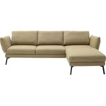 Schöner Wohnen Eckcouch Polyester L-Form 3-Sitzer Gelb