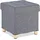 Relaxdays Sitzhocker mit Stauraum Polyester Grau