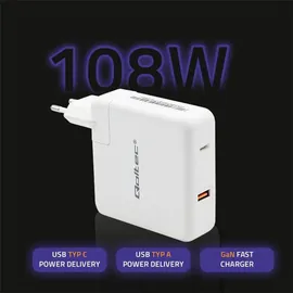 Qoltec 51710, Drinnen, AC, 20 V, 1,8 A, Weiß