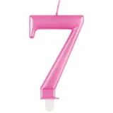 Unique Geburtstagskerze 7 rosa